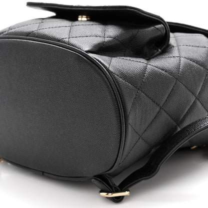 Chanel Lambskin Quilted Small Duma Drawstring Backpack Black 10 of 10