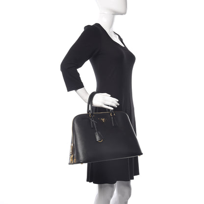 Prada Saffiano Lux Large Promenade Tote Black 2 of 11