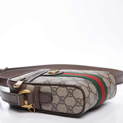 Gucci GG Supreme Monogram Web Mini Ophidia Messenger Brown 3 of 9