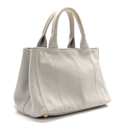 Prada Canapa Small Logo Tote Granito 3 of 10