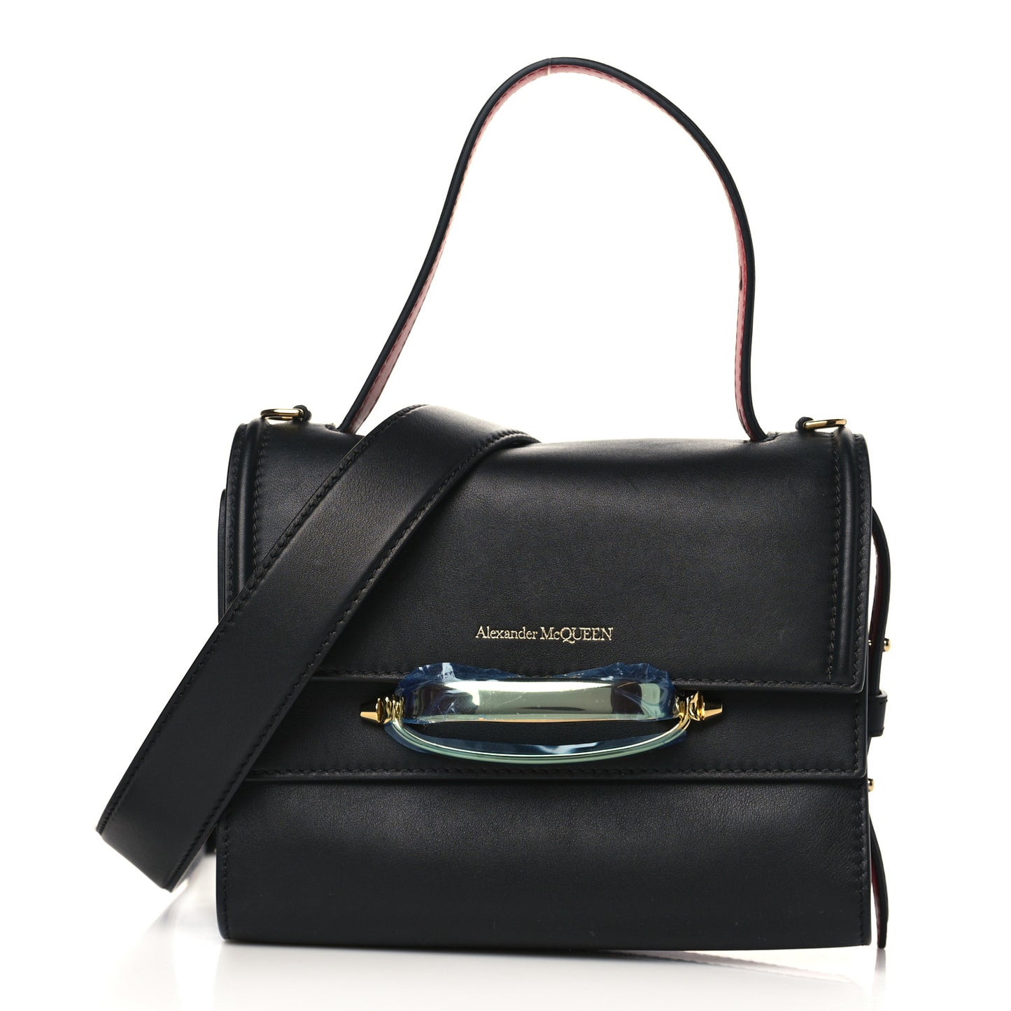 Calfskin The Small Story Bag Black Red