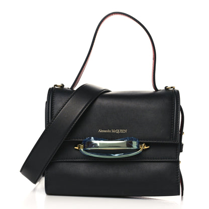 Alexander McQueen Calfskin The Small Story Bag Black Red 1 of 8