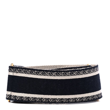 Christian Dior Canvas Embroidered Shoulder Strap Black 2 of 6