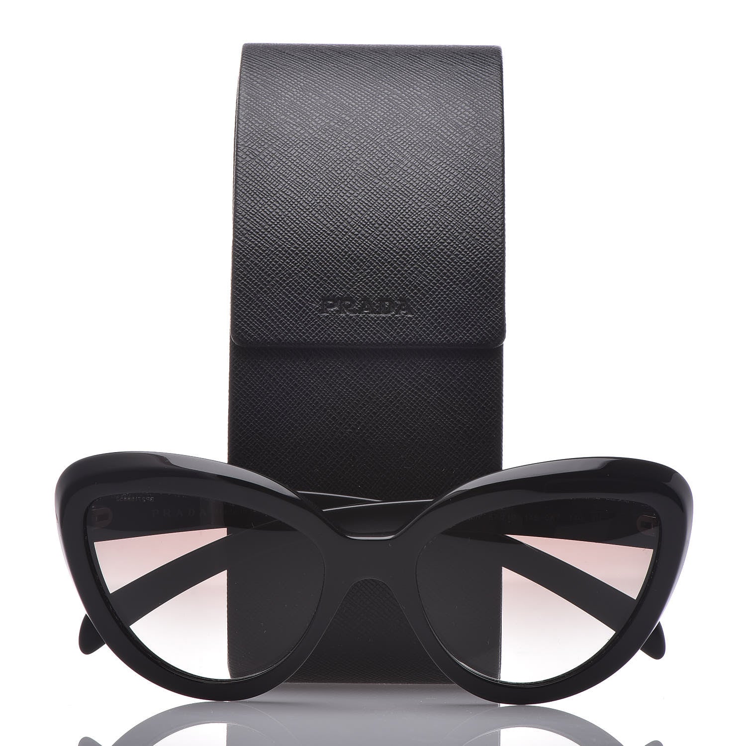 Prada Cat Eye Sunglasses SPR 08R Black 7 of 7