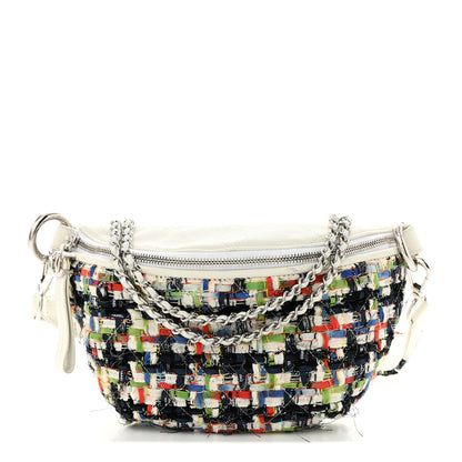 Chanel Lambskin Tweed Waist Bag Ecru Red Blue 1 of 13