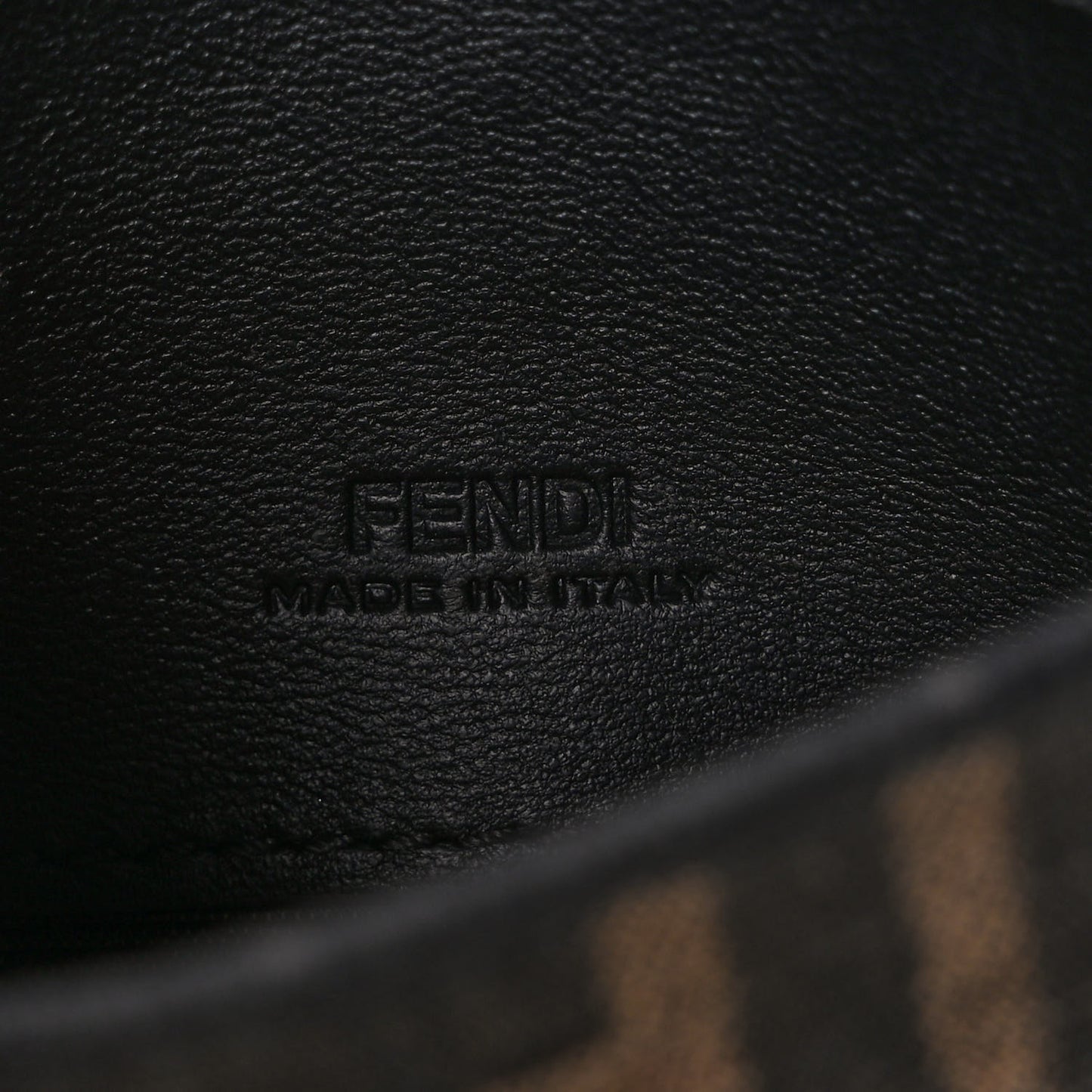 Fabric Jacquard FF 1974 Nano Baguette Charm Tobacco Moro Black