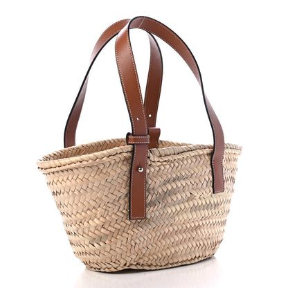 Loewe Raffia Small Basket Tote Bag Natural Tan 2 of 4