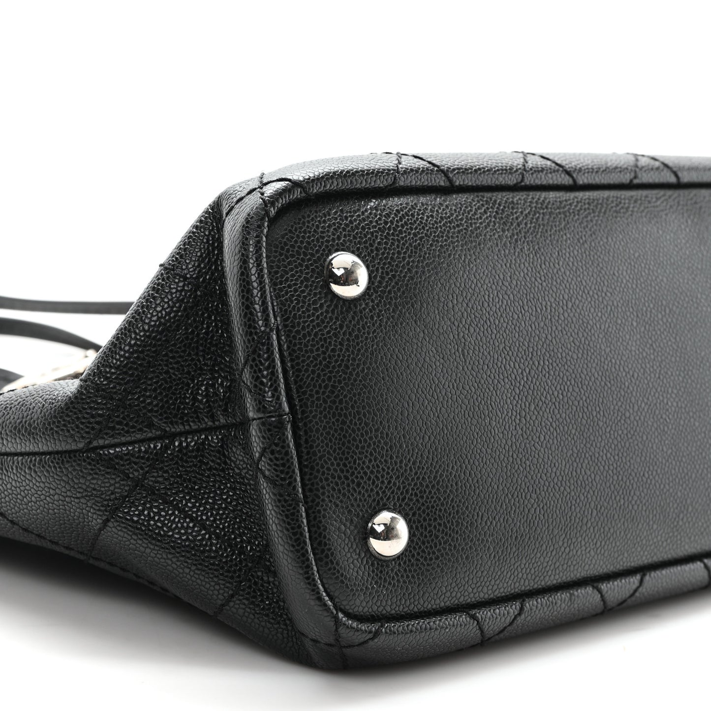 Grained Calfskin Shopping Fever Tote Black