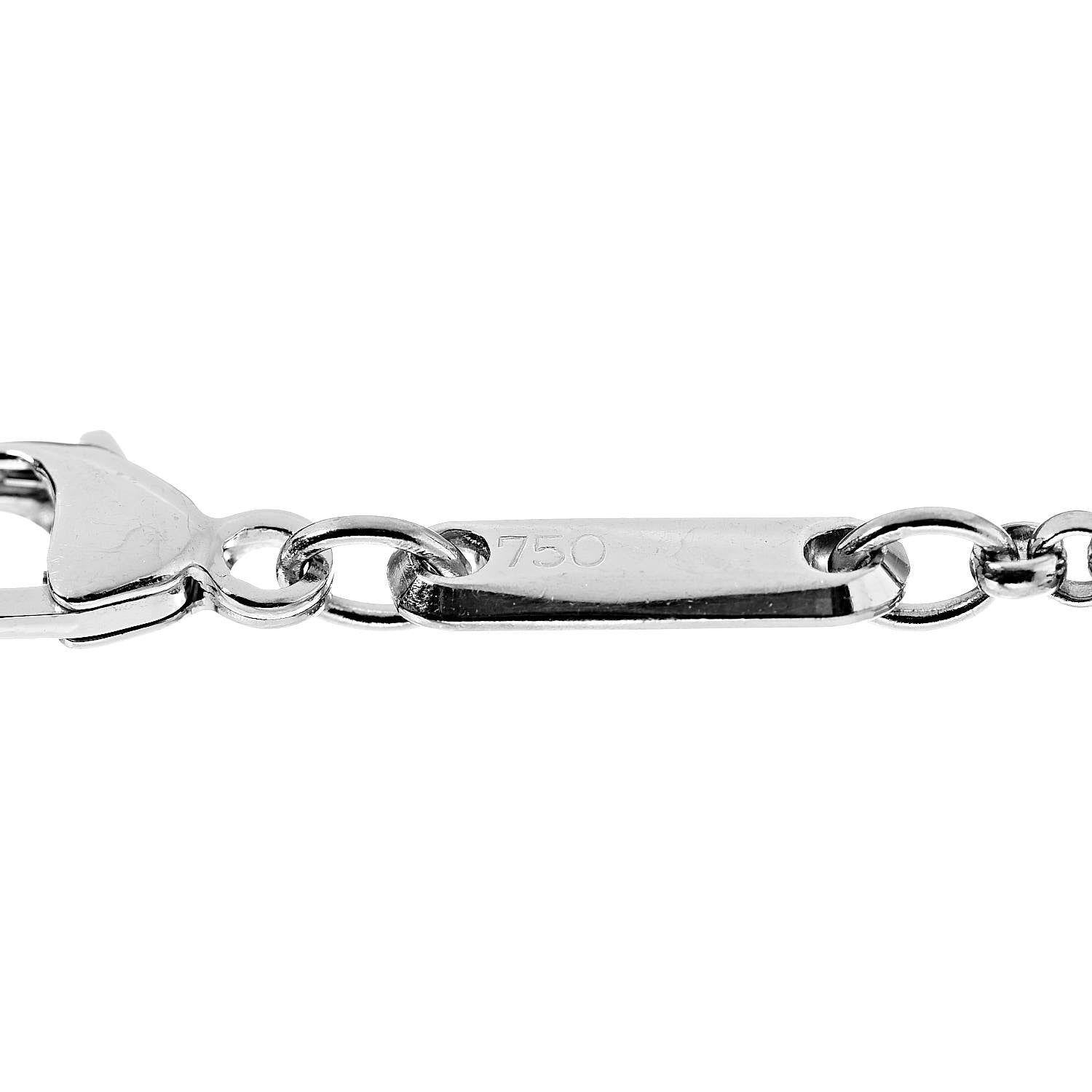 Chopard 18K White Gold Diamond Happy Diamonds Cross Pendant Necklace 7 of 7