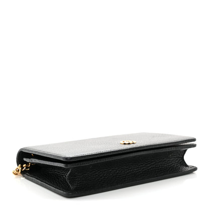 Gucci Calfskin Mini GG Marmont Chain Wallet Black 3 of 13