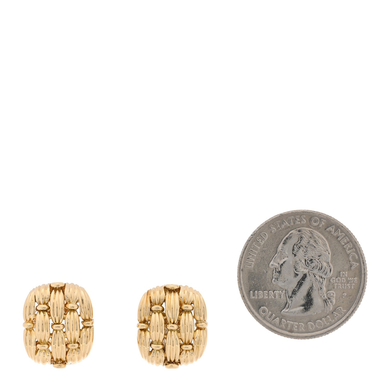 Tiffany 18K Yellow Gold Woven Earrings 2 of 4