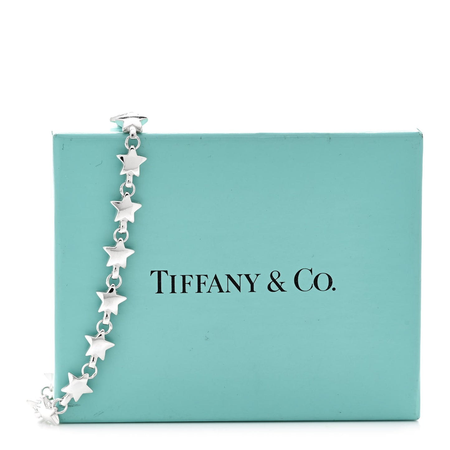 Sterling Silver Chain of Stars Bracelet