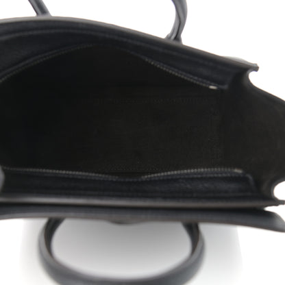 Celine Drummed Calfskin Nano Luggage Black 5 of 10