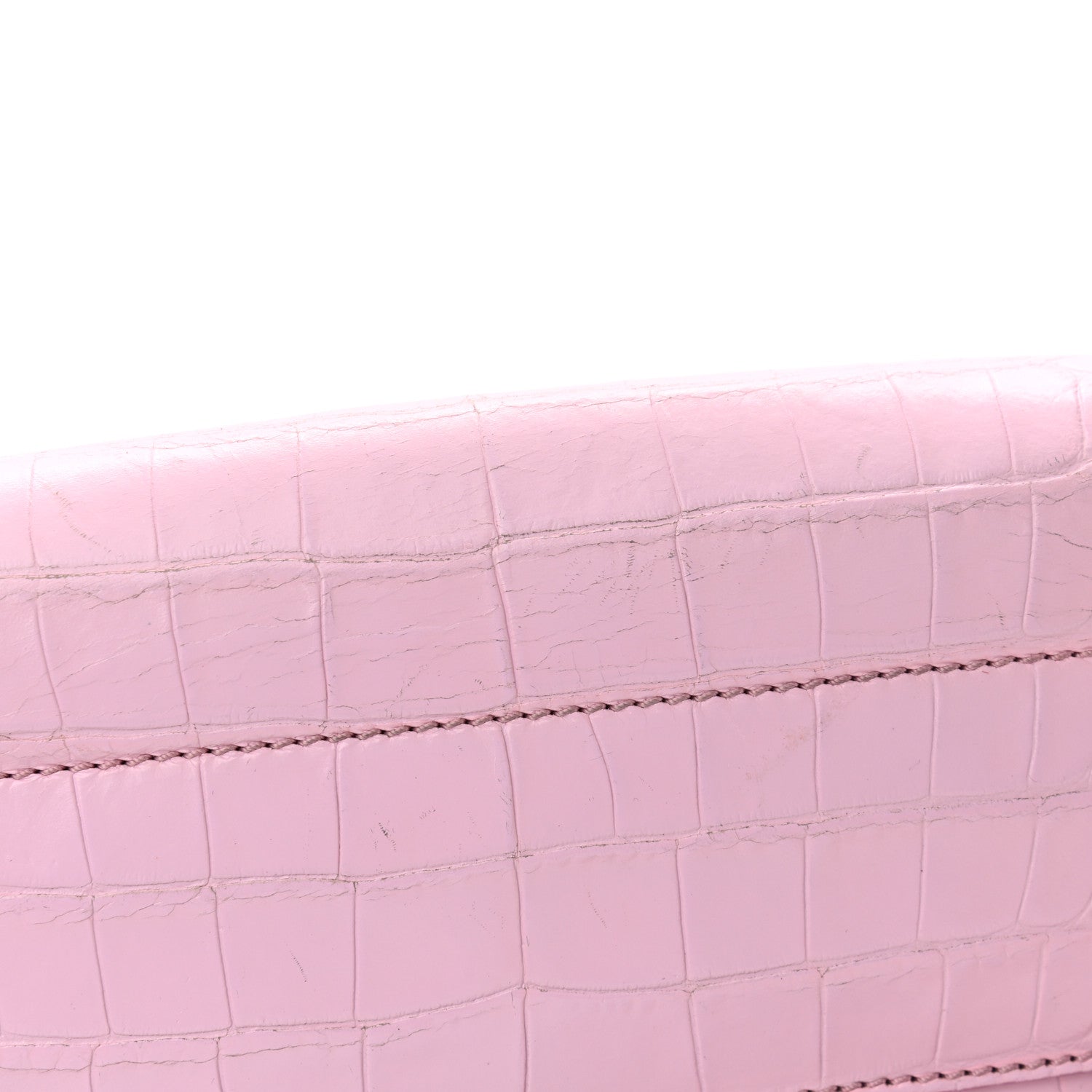 Givenchy Calfskin Crocodile Embossed Small Nobile Shoulder Bag Pink 12 of 14