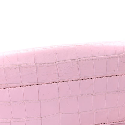 Givenchy Calfskin Crocodile Embossed Small Nobile Shoulder Bag Pink 12 of 14