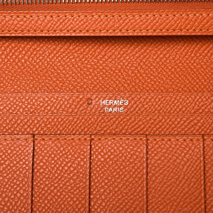 Hermes Epsom Bi Color Bearn Wallet Gold Orange 6 of 8
