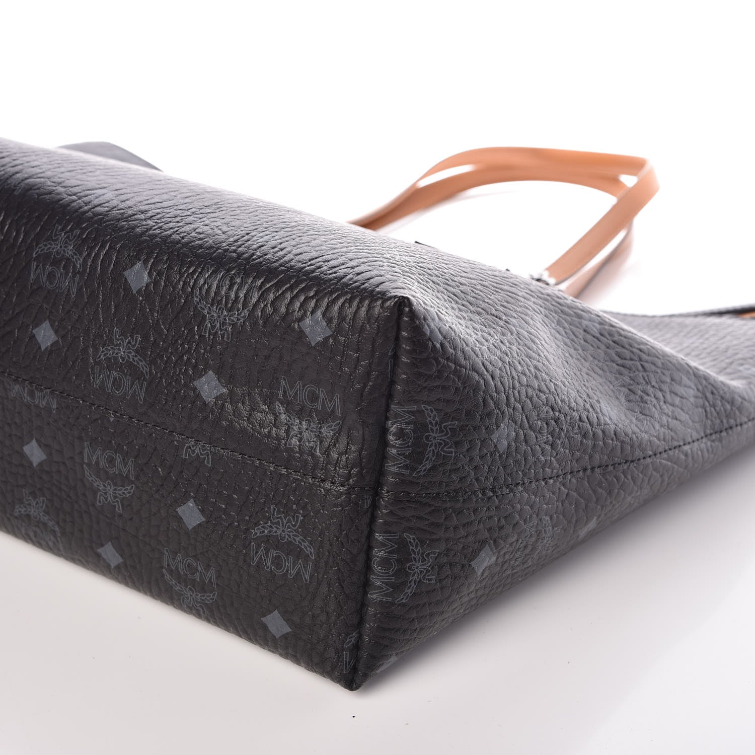 MCM Visetos Medium Anya Shopper Tote Black 10 of 10