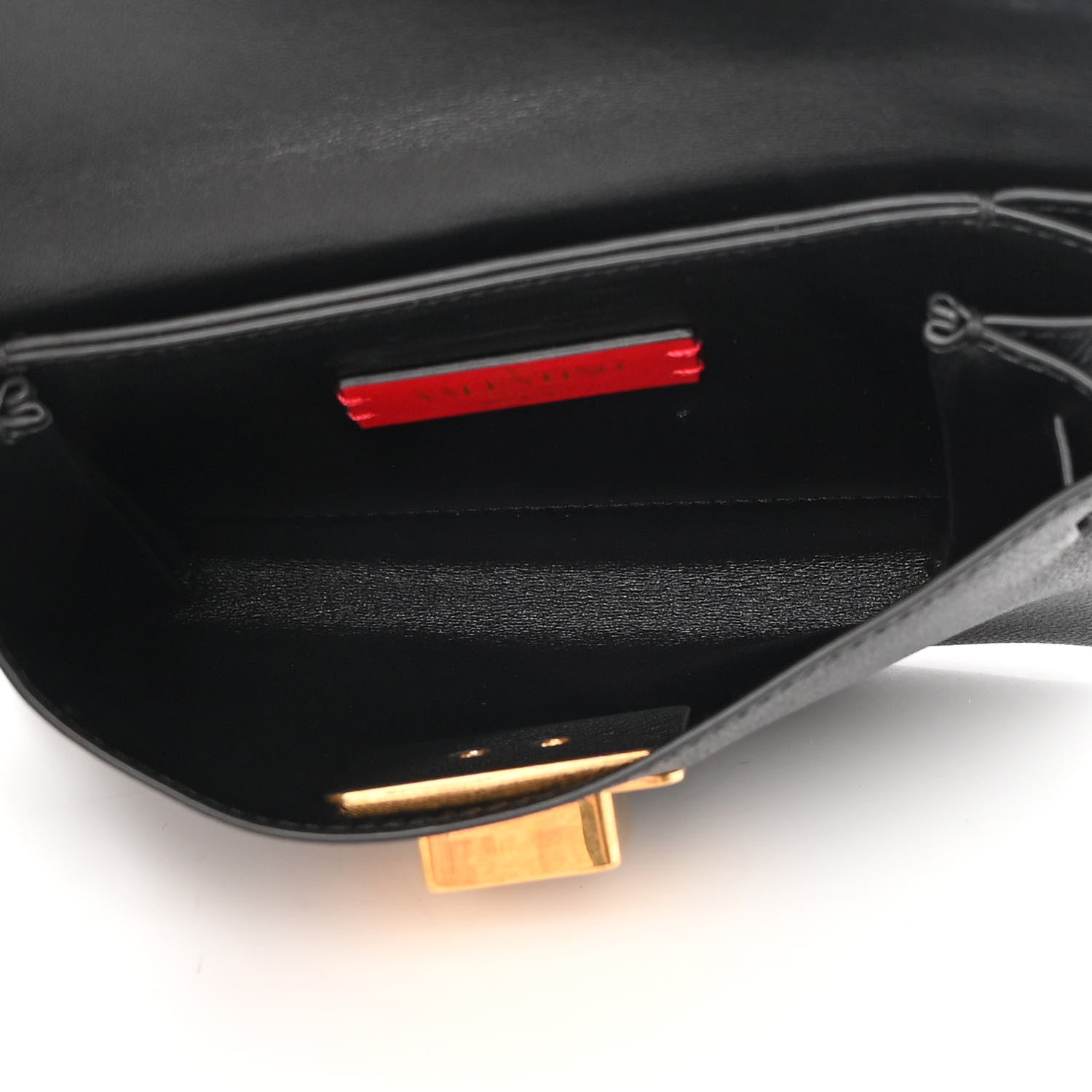 Valentino Garavani Smooth Calfskin Small VRing Crossbody Bag Black 6 of 14