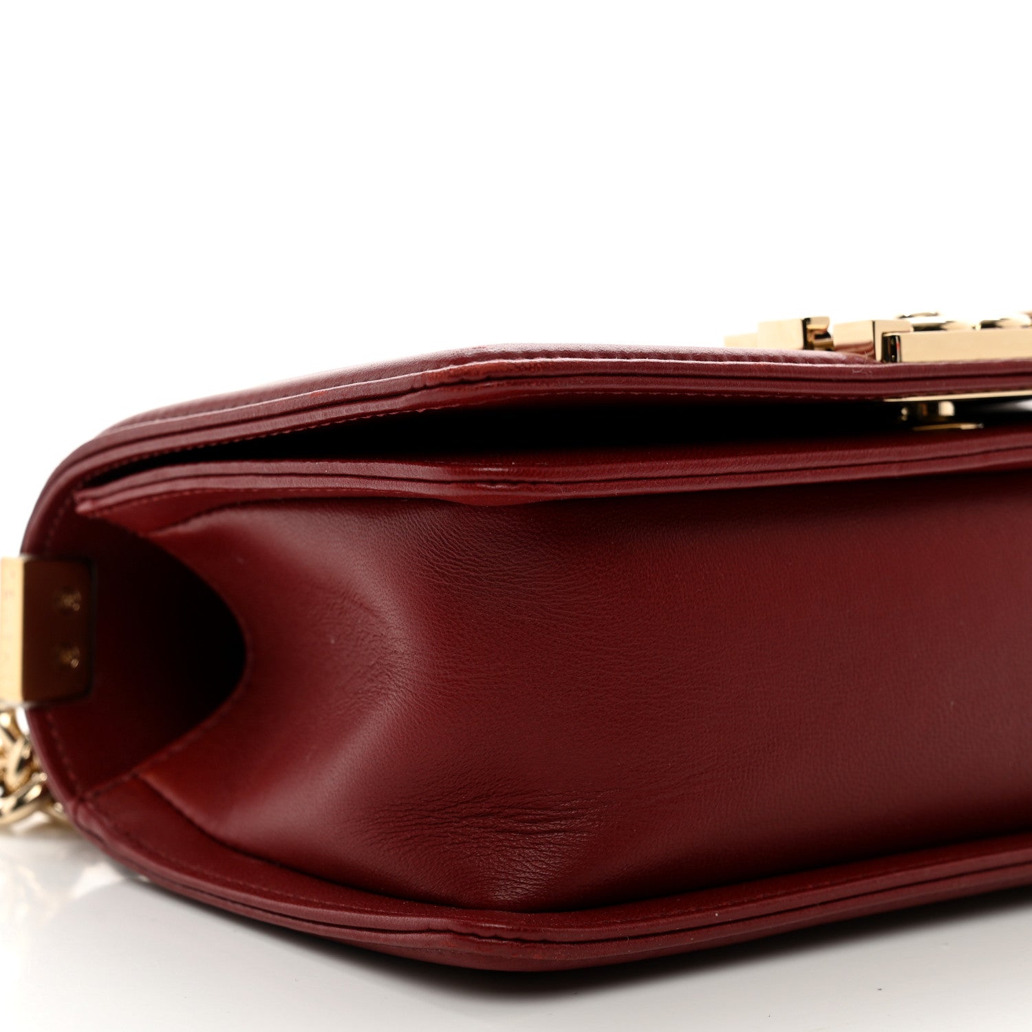 Chanel Lambskin Quilted Small Chain Detail Boy Flap Red 9 of 10
