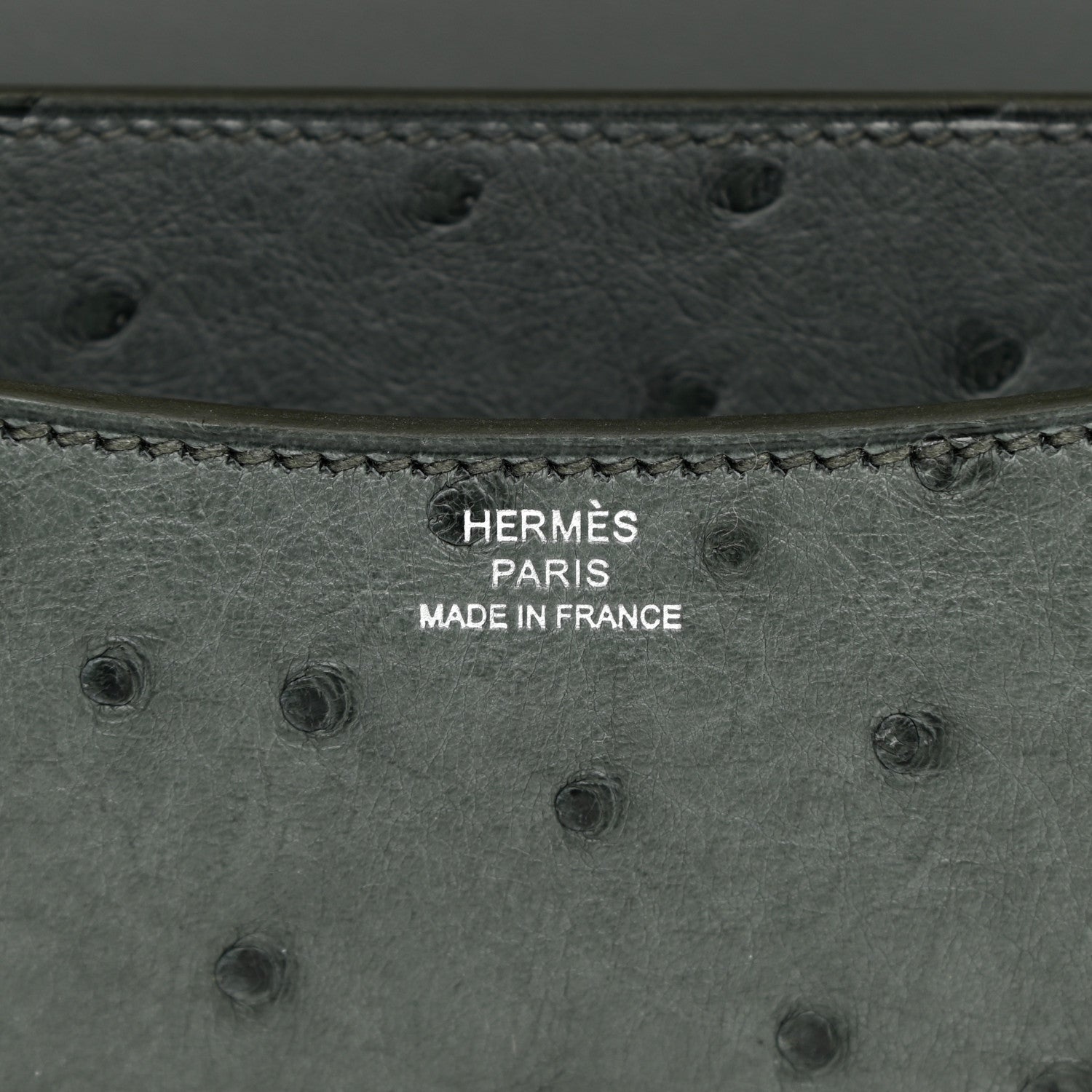 Hermes Ostrich Constance 18 Graphite 6 of 11