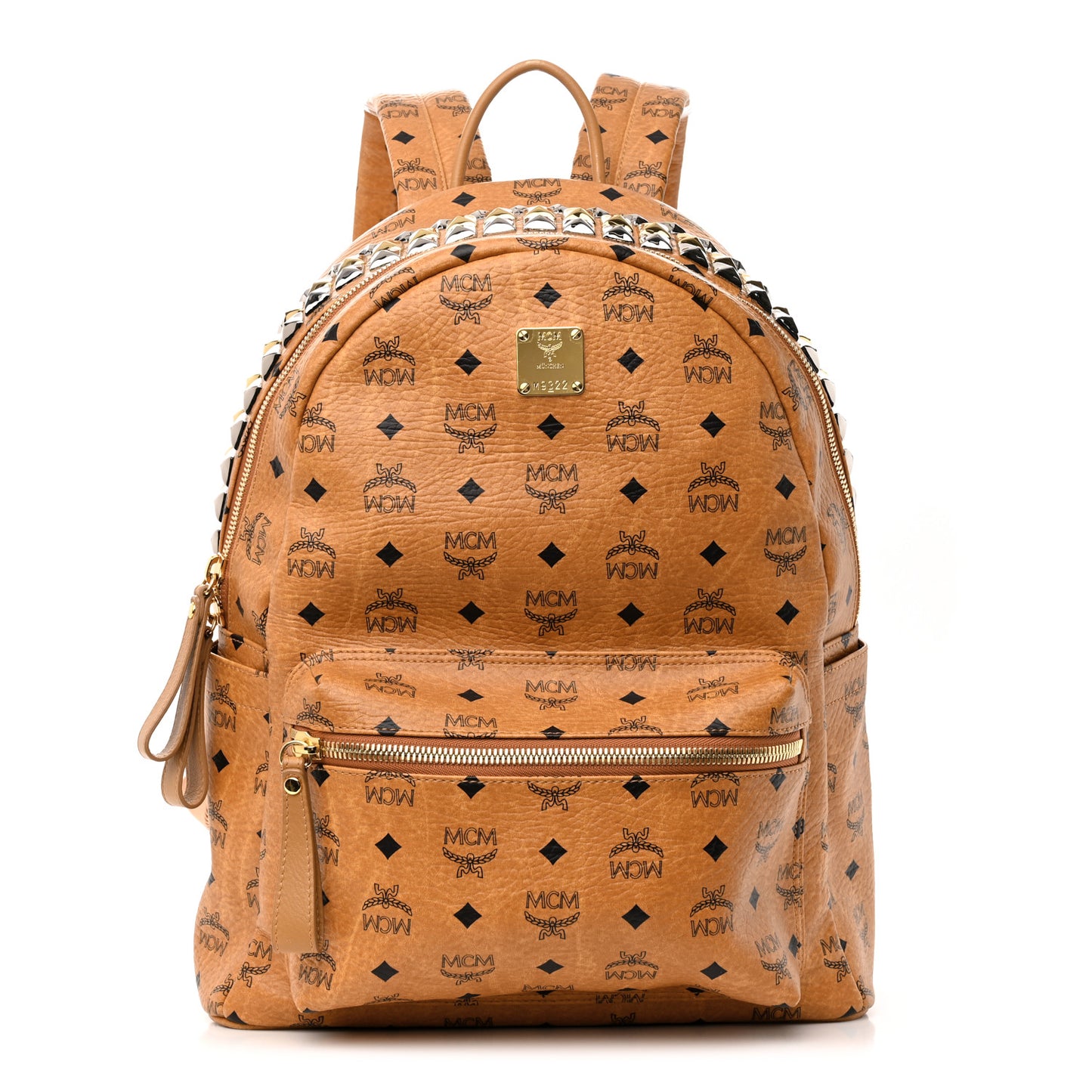 Visetos Crown Stud Medium Stark Backpack Cognac