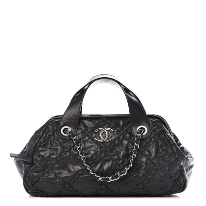 Chanel Calfskin Ultra Stitch Bowler Black 1 of 11