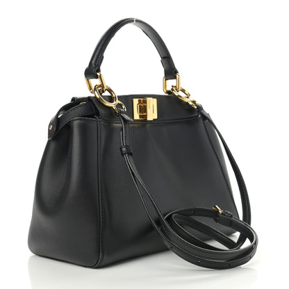 Fendi Nappa Mini Peekaboo Iconic Satchel Black 3 of 11