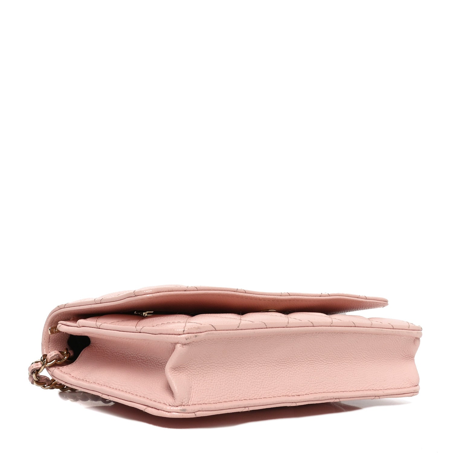 Chanel Caviar Quilted Wallet on Chain WOC Light Pink 4 of 11