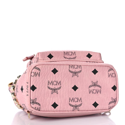 MCM Visetos Side Stud X-Mini Stark Backpack Soft Pink 4 of 8