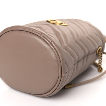 Gucci Calfskin Matelasse Mini GG Marmont 2.0 Bucket Bag Porcelain Rose 9 of 10