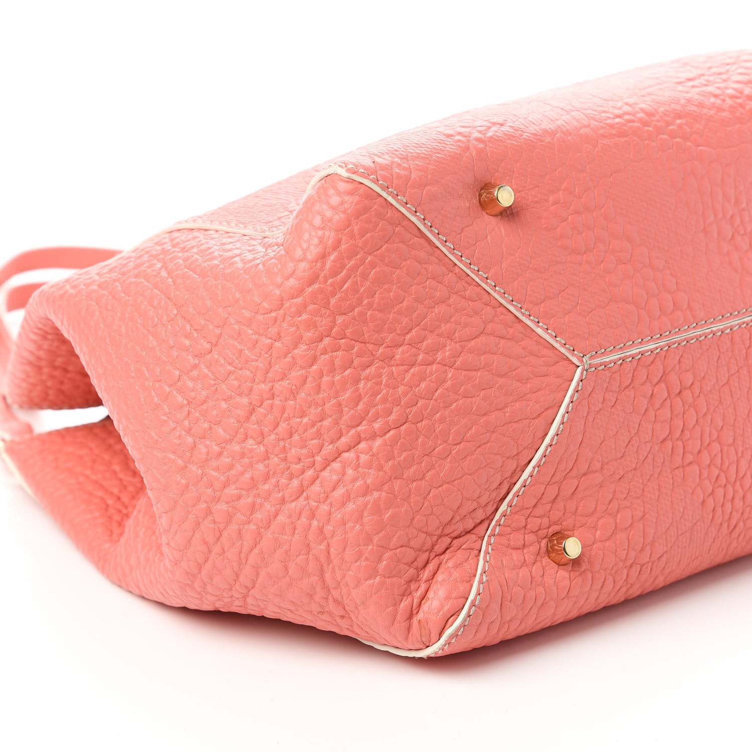 Burberry Signature Grain Calfskin Check Embossed Small Canterbury Tote Rose Pink 6 of 10