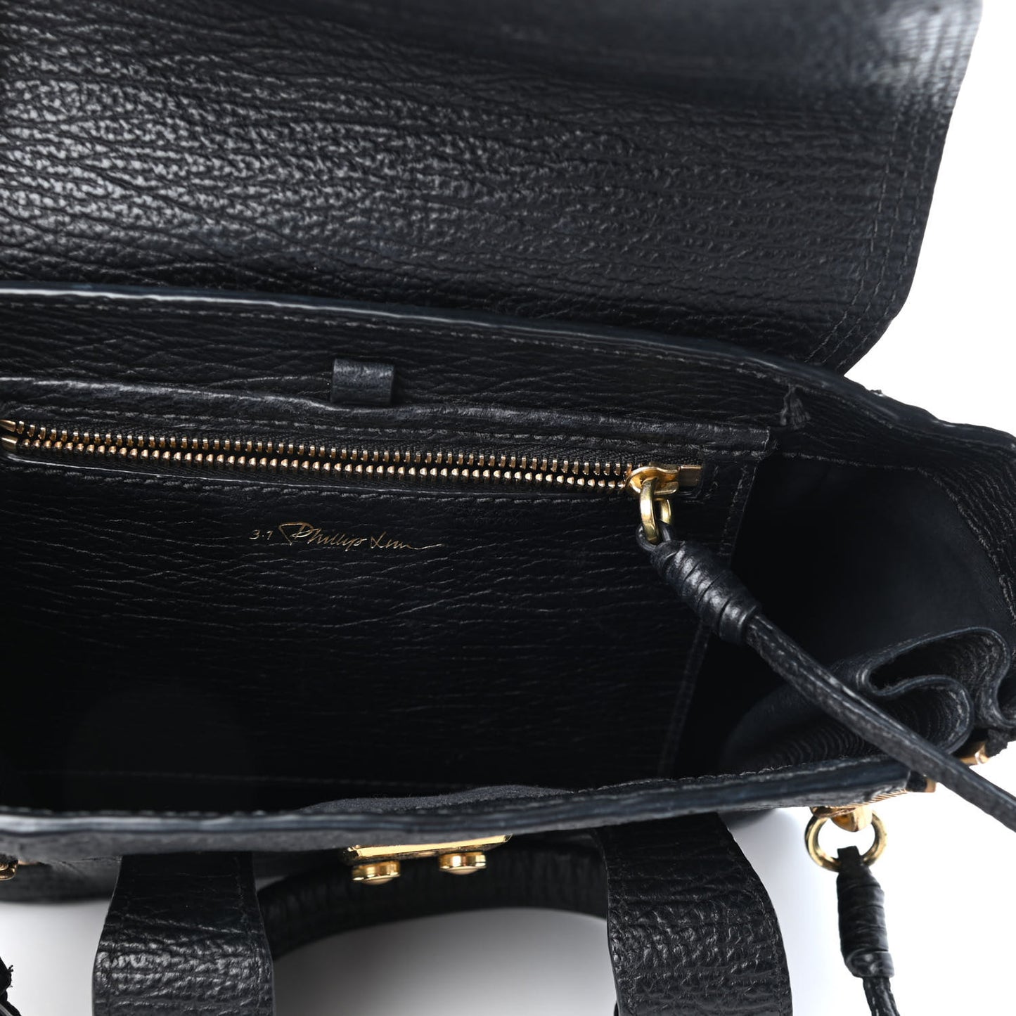 Textured Calfskin Mini Pashli Satchel Black
