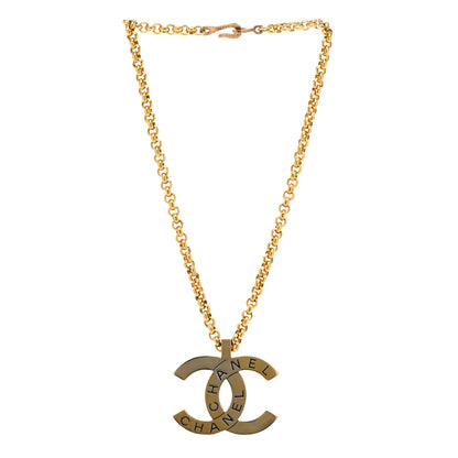 Chanel CC Chain Pendant Necklace Gold 3 of 4