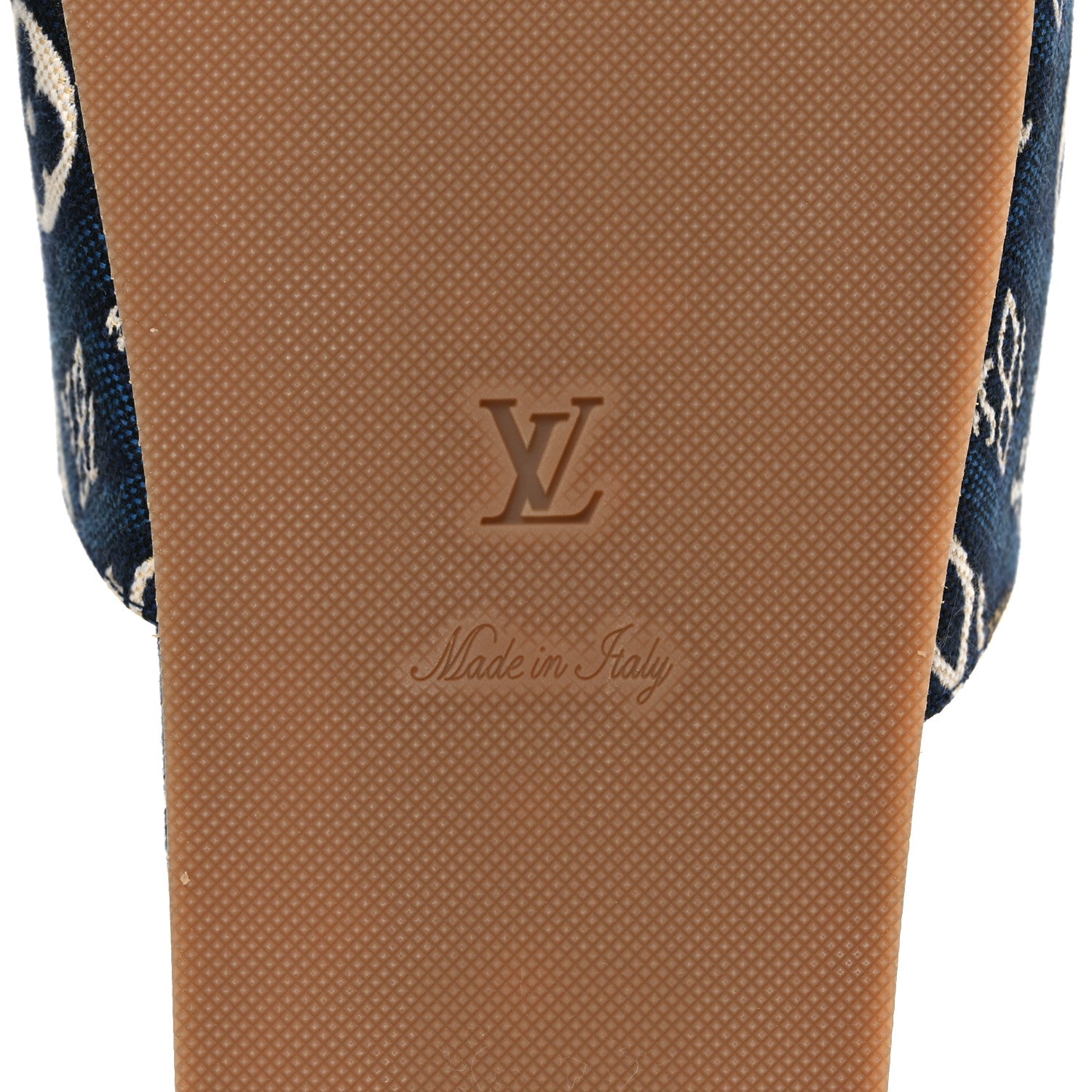 Louis Vuitton Canvas Since 1854 Jumbo Flatform Mule Sandals 38 Blue 6 of 8