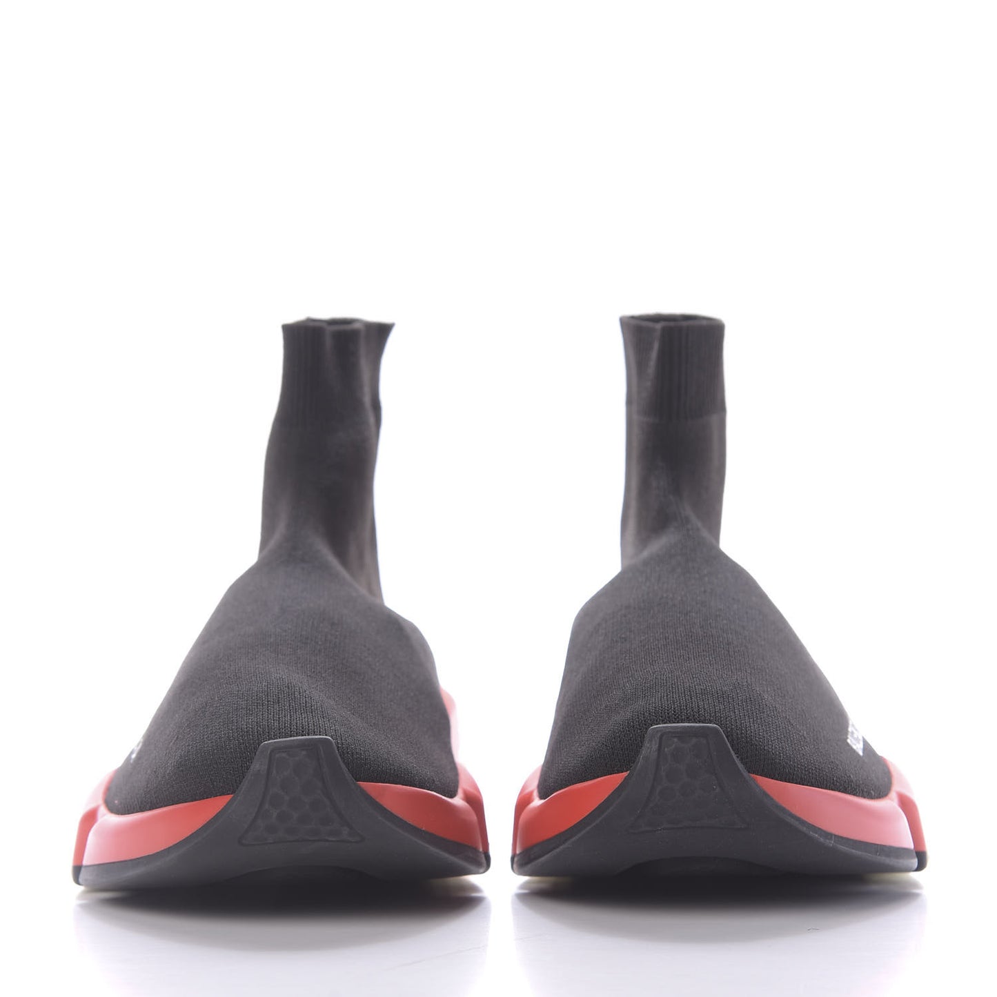 Neoprene Knit Womens Speed Clear Sole Sneakers 41 Black White Red