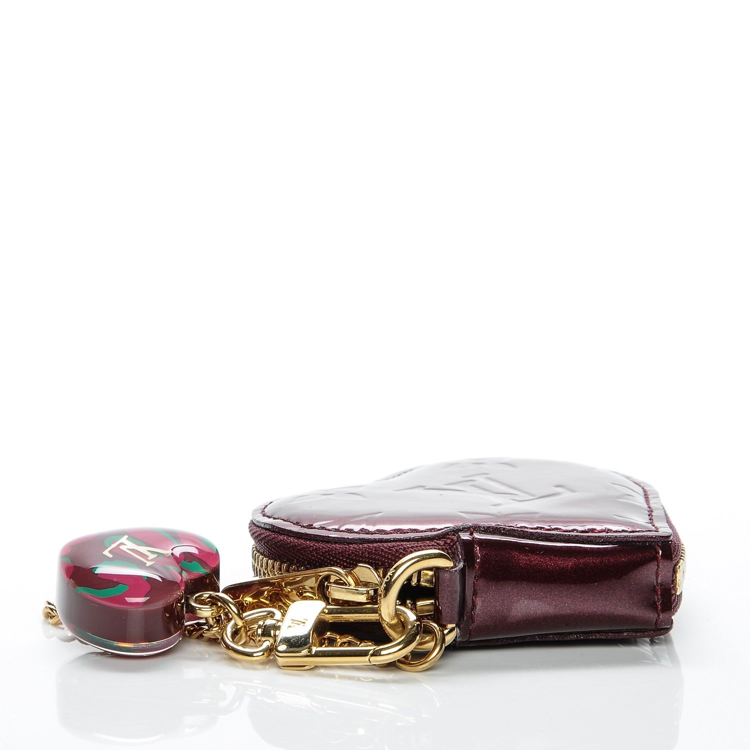 Louis Vuitton Vernis Heart Coin Purse Rouge Fauviste 4 of 6