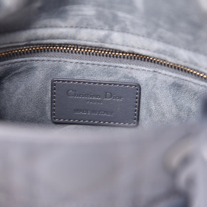Christian Dior Ultra Matte Calfskin Cannage Small My ABCDior Lady Dior Dark Denim Blue 9 of 12