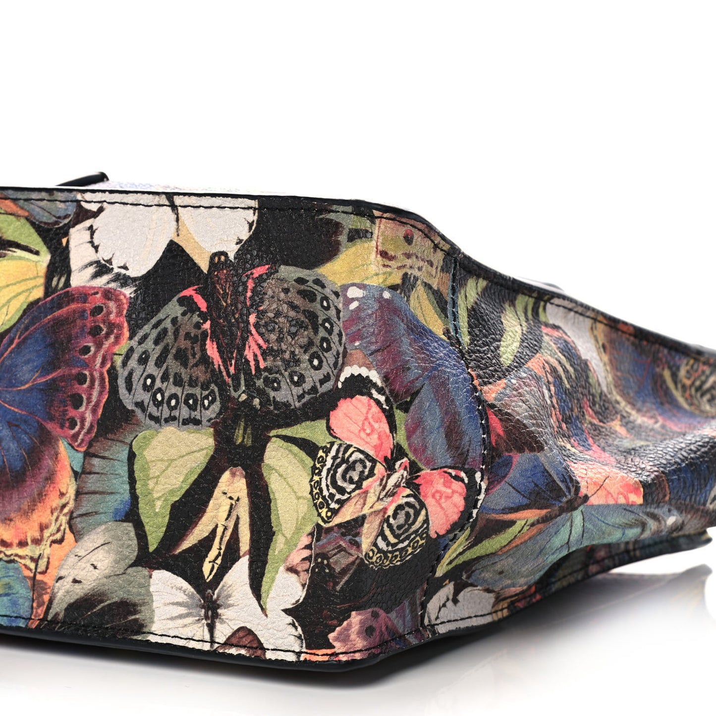 Calfskin Camubutterfly Rockstud Tote Multicolor