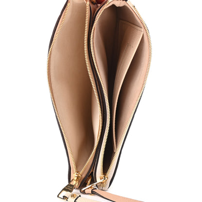 Louis Vuitton Empreinte Double Zip Pochette Beige Rose Creme 4 of 4