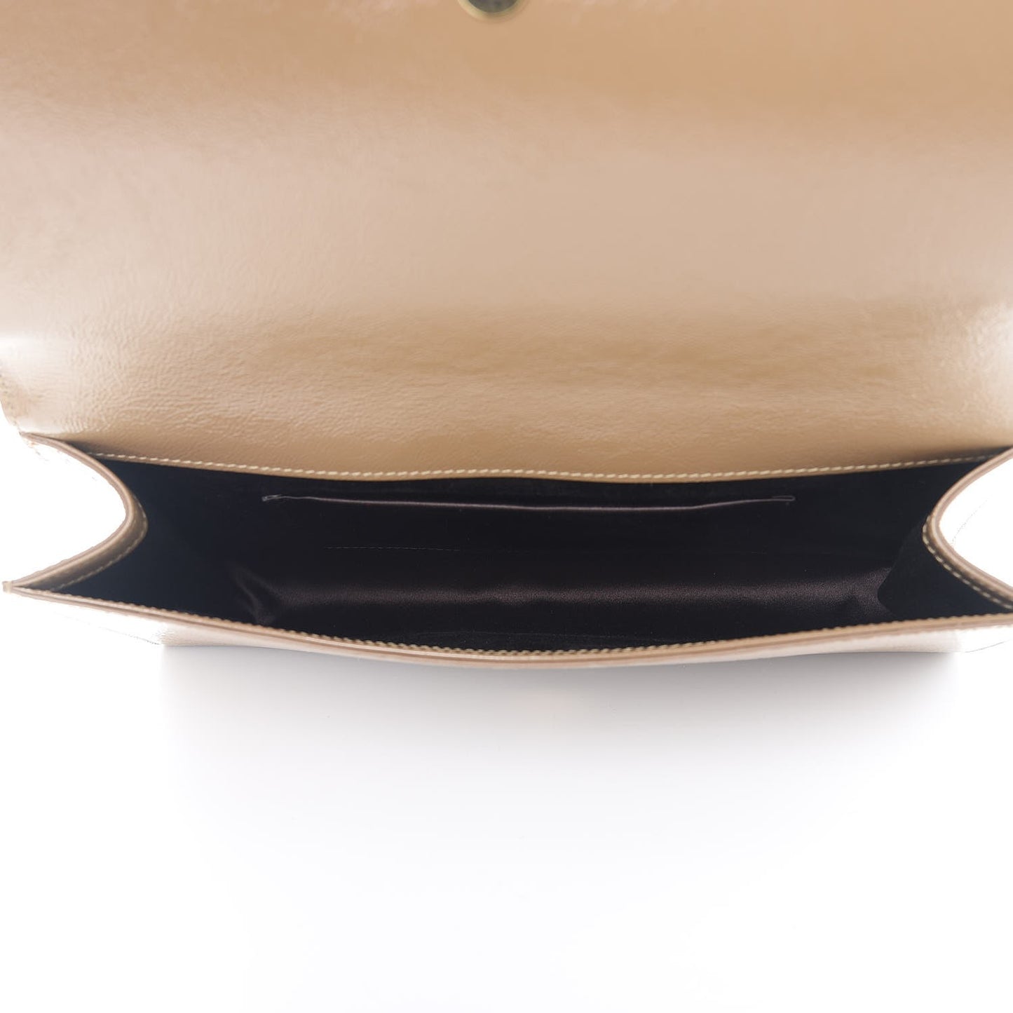 Textured Patent Monogram Large Belle De Jour Clutch Nude