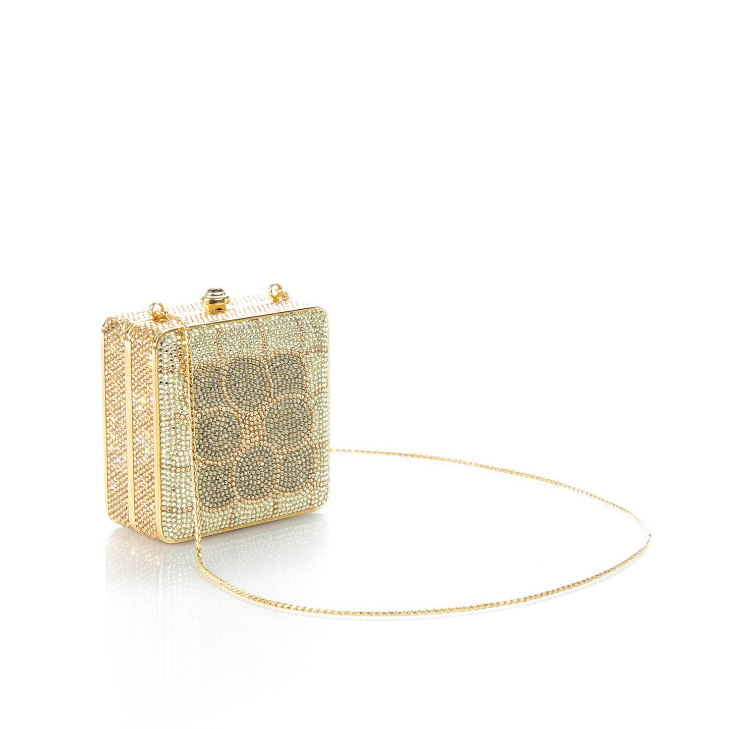 Swarovski Crystal Minaudière Clutch Gold