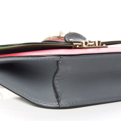 Valentino Garavani Vitello Small Glam Lock Rockstud Flap Green Deep Rose Grey Scarlet 6 of 12