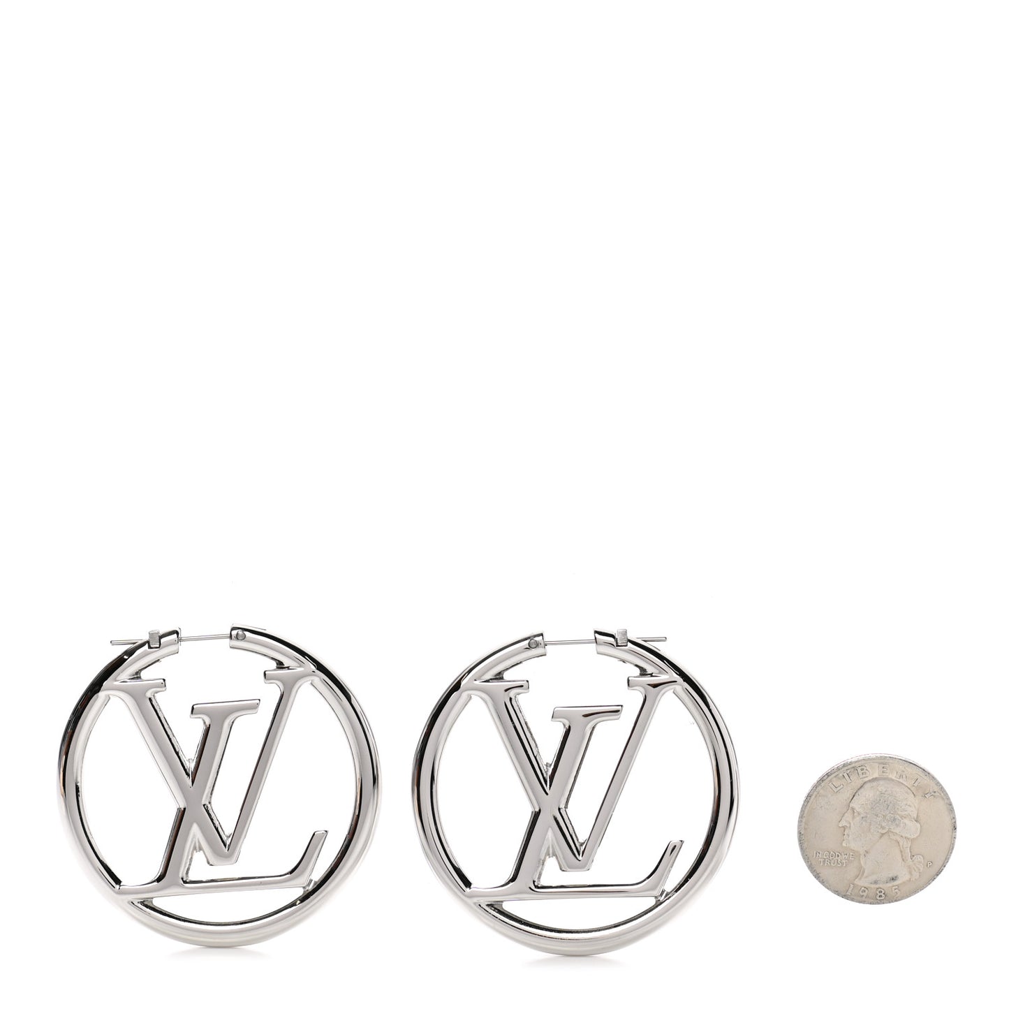 Palladium Louise Hoop Earrings Silver