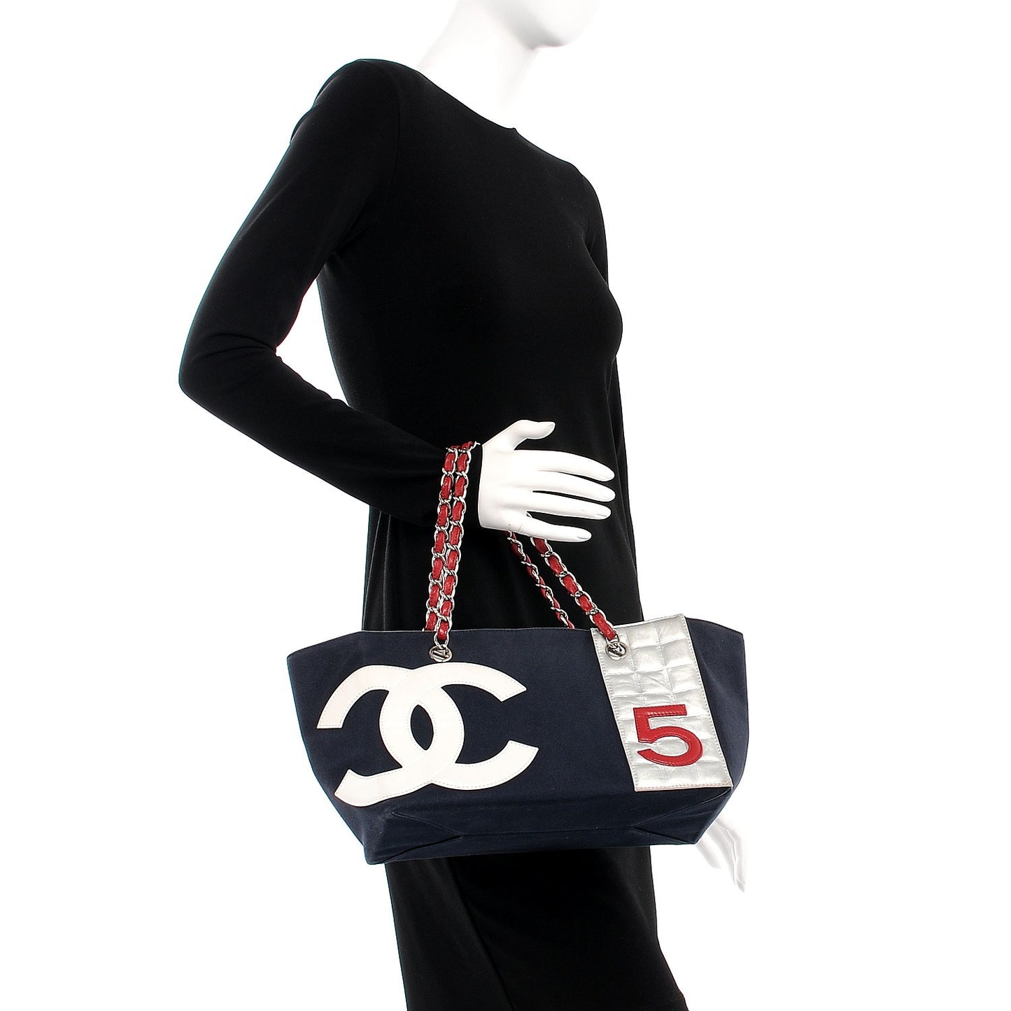 Canvas Foil Quilted N°5 Shopping Tote
