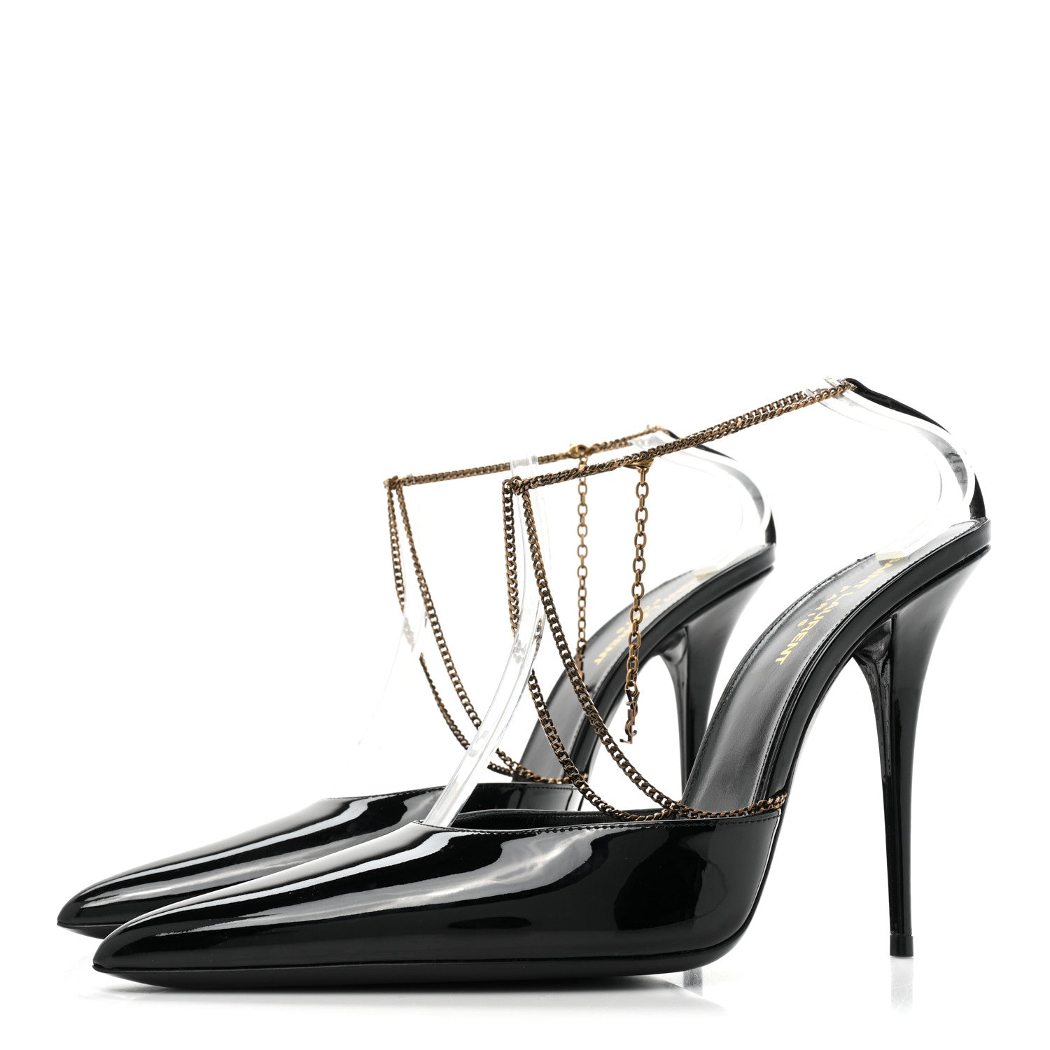 Saint Laurent Patent Calfskin Kayla 110 Pumps 41 Black 3 of 8