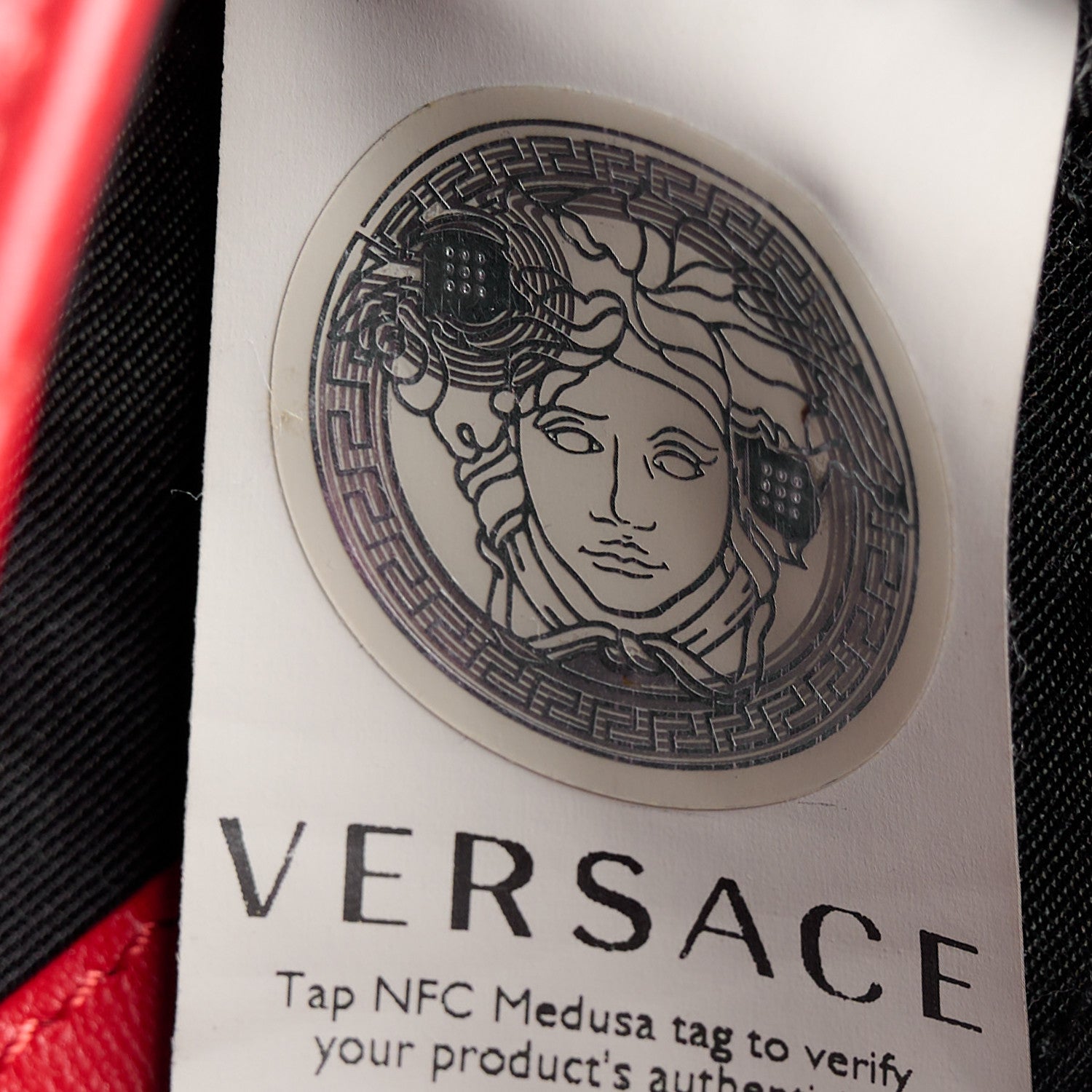 Versace Nappa Quilted Small Medusa Chain Crossbody Red 8 of 11