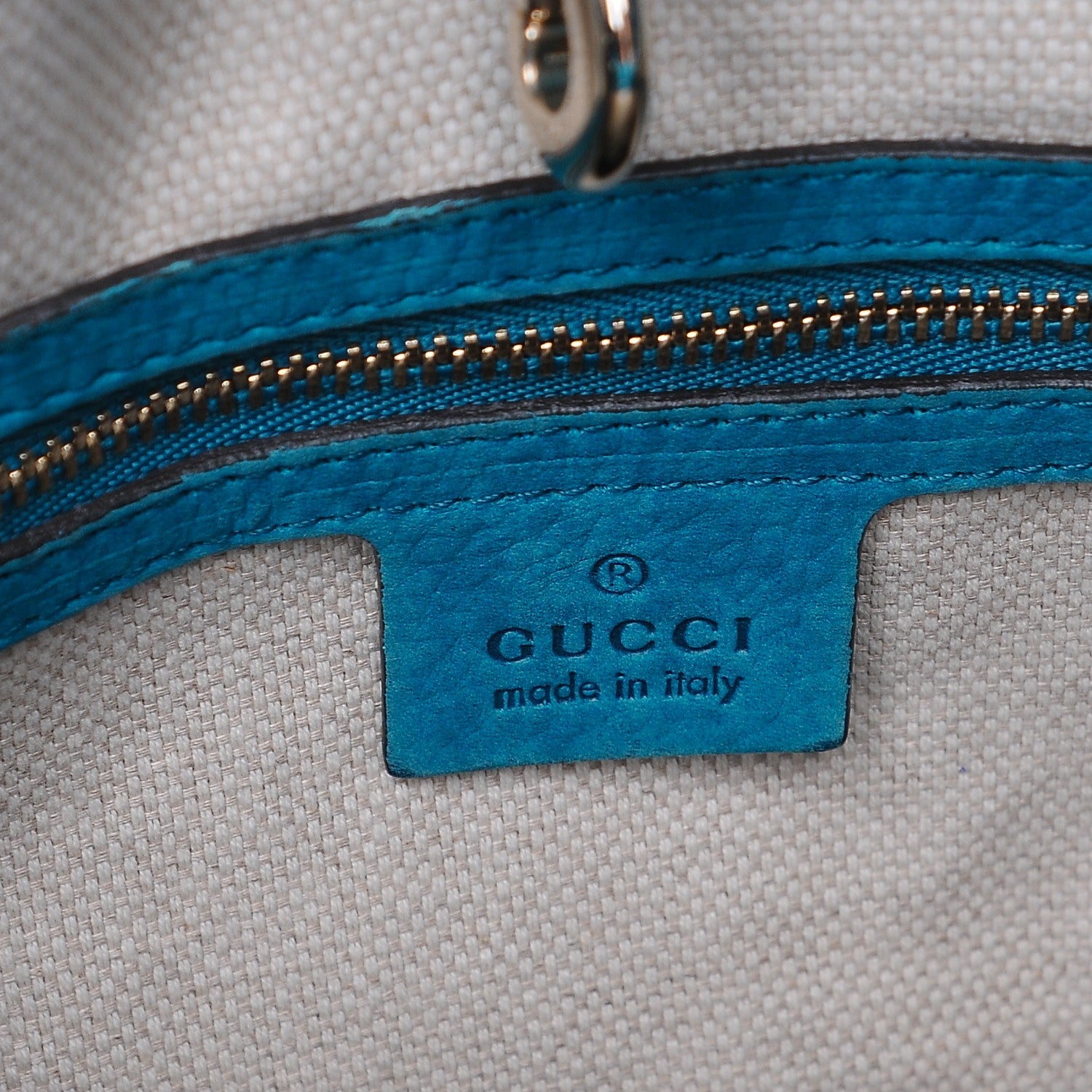 Gucci Vitello Range Medium Soho Chain Shoulder Bag Deep Cobalt 6 of 7