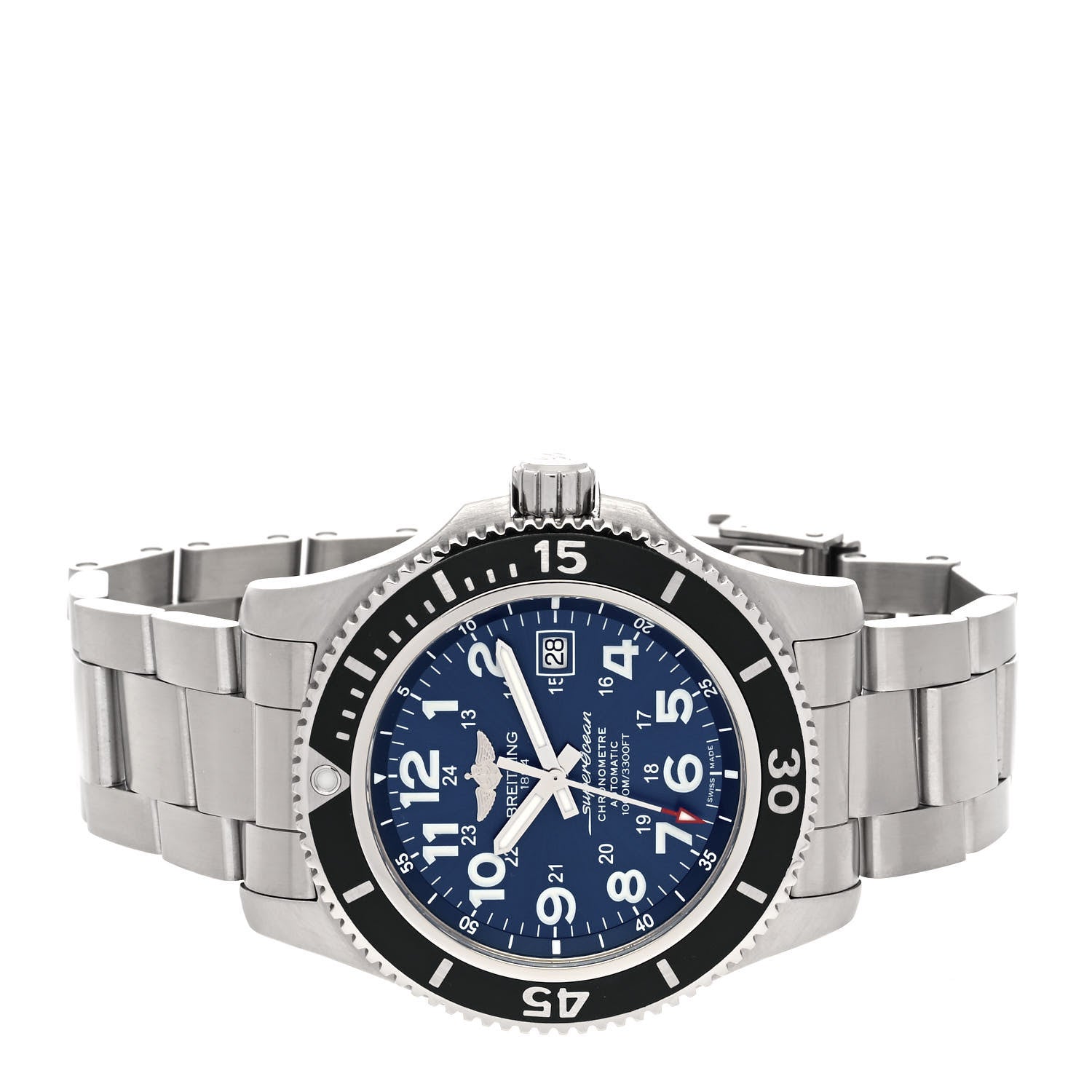 Breitling Stainless Steel 44mm Chronometre Super Ocean II Automatic Watch Blue A17392 2 of 5