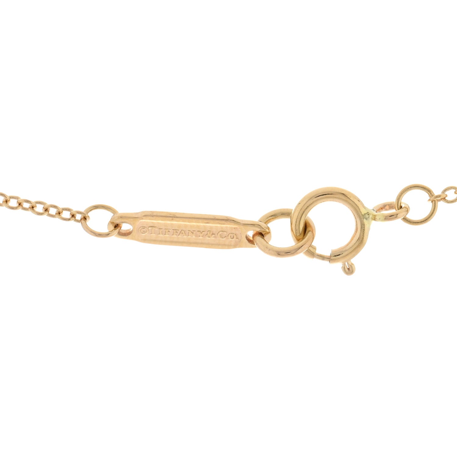 Tiffany 18K Rose Gold Diamond Metro Heart Pendant Necklace 4 of 5