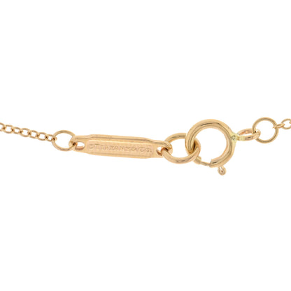 Tiffany 18K Rose Gold Diamond Metro Heart Pendant Necklace 4 of 5